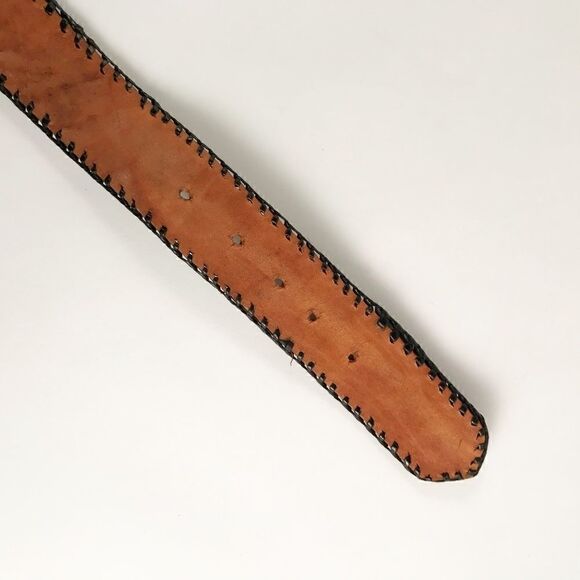 Vintage 90's Black belt with Colorful Pattern - Picture 7 of 8